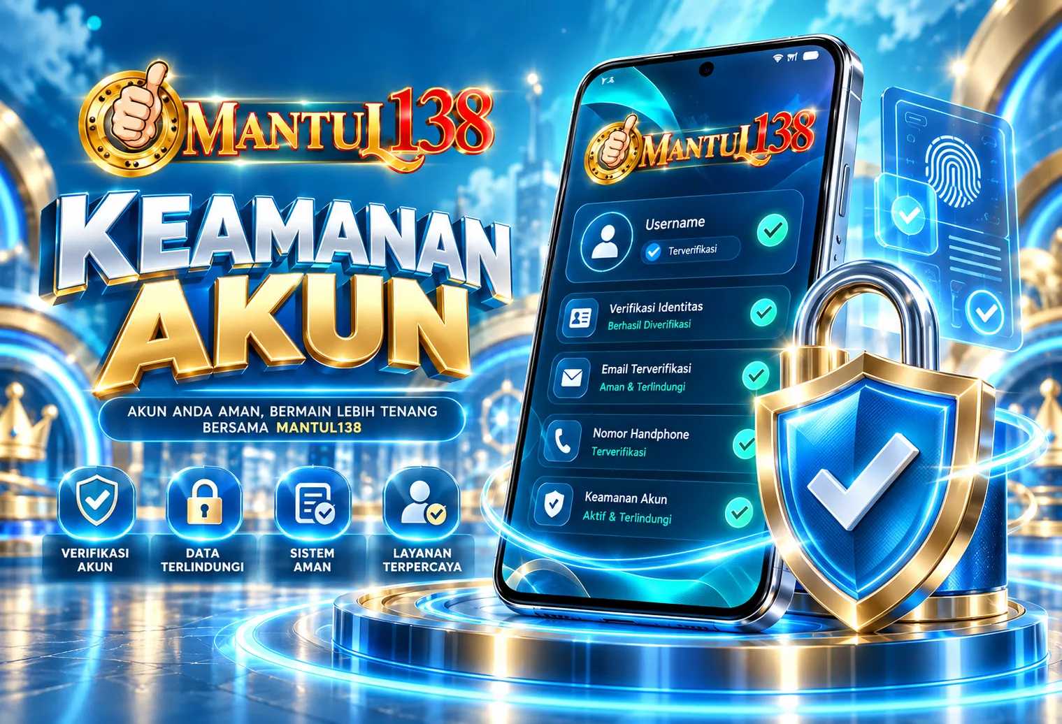 Ilustrasi pemeriksaan keamanan dan pemulihan akun MANTUL138